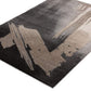 HomeRoots 4' x 6' Gray and Tan Abstract Stroke Area Rug