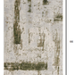 HomeRoots 4' x 6' Green and Ivory Distressed Area Rug