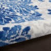 HomeRoots 4' x 6' Ivory and Navy Damask Area Rug