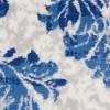 HomeRoots 4' x 6' Ivory and Navy Damask Area Rug