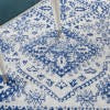 HomeRoots 4' x 6' Ivory and Navy Geometric Area Rug