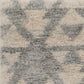 HomeRoots 4' x 6' Ivory or Grey Geometric Triangles Area Rug