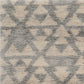 HomeRoots 4' x 6' Ivory or Grey Geometric Triangles Area Rug