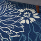 HomeRoots 4' x 6' Navy and Ivory Floral Area Rug