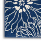 HomeRoots 4' x 6' Navy and Ivory Floral Area Rug