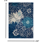 HomeRoots 4' x 6' Navy and Ivory Floral Area Rug