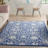 HomeRoots 4' x 6' Navy and Ivory Intricate Floral Area Rug