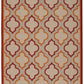 HomeRoots 4' x 6' Red Trellis Indoor Outdoor Area Rug