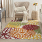 HomeRoots 4' x 6' Red Warm Harvest Indoor Outdoor Area Rug