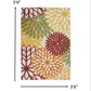 HomeRoots 4' x 6' Red Warm Harvest Indoor Outdoor Area Rug