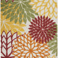 HomeRoots 4' x 6' Red Warm Harvest Indoor Outdoor Area Rug