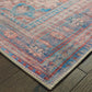 HomeRoots 4' x 6' Red and Blue Oriental Area Rug