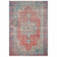 HomeRoots 4' x 6' Red and Blue Oriental Area Rug
