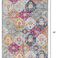 HomeRoots 4’ x 6’ Rust Distressed Floral Area Rug