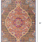 HomeRoots 4' x 6' Rustic Orange Medallion Area Rug
