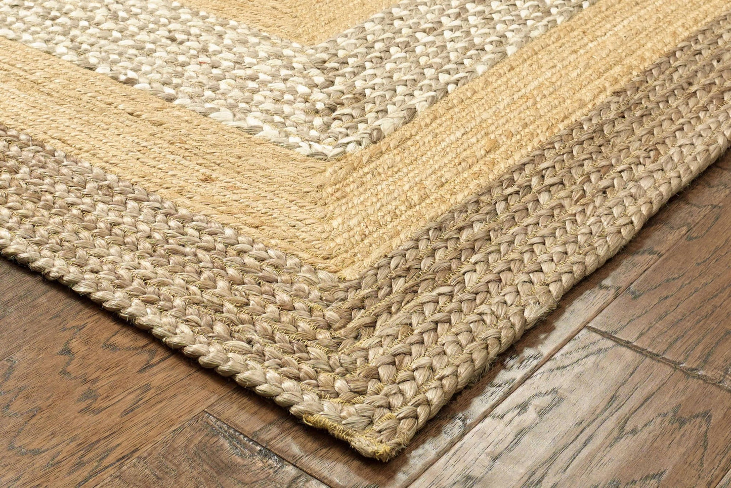HomeRoots 4' x 6' Tan and Beige Bordered Area Rug