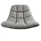 HomeRoots 40" Gray Linen Tufted Butterfly Chair With Silver Base Finish