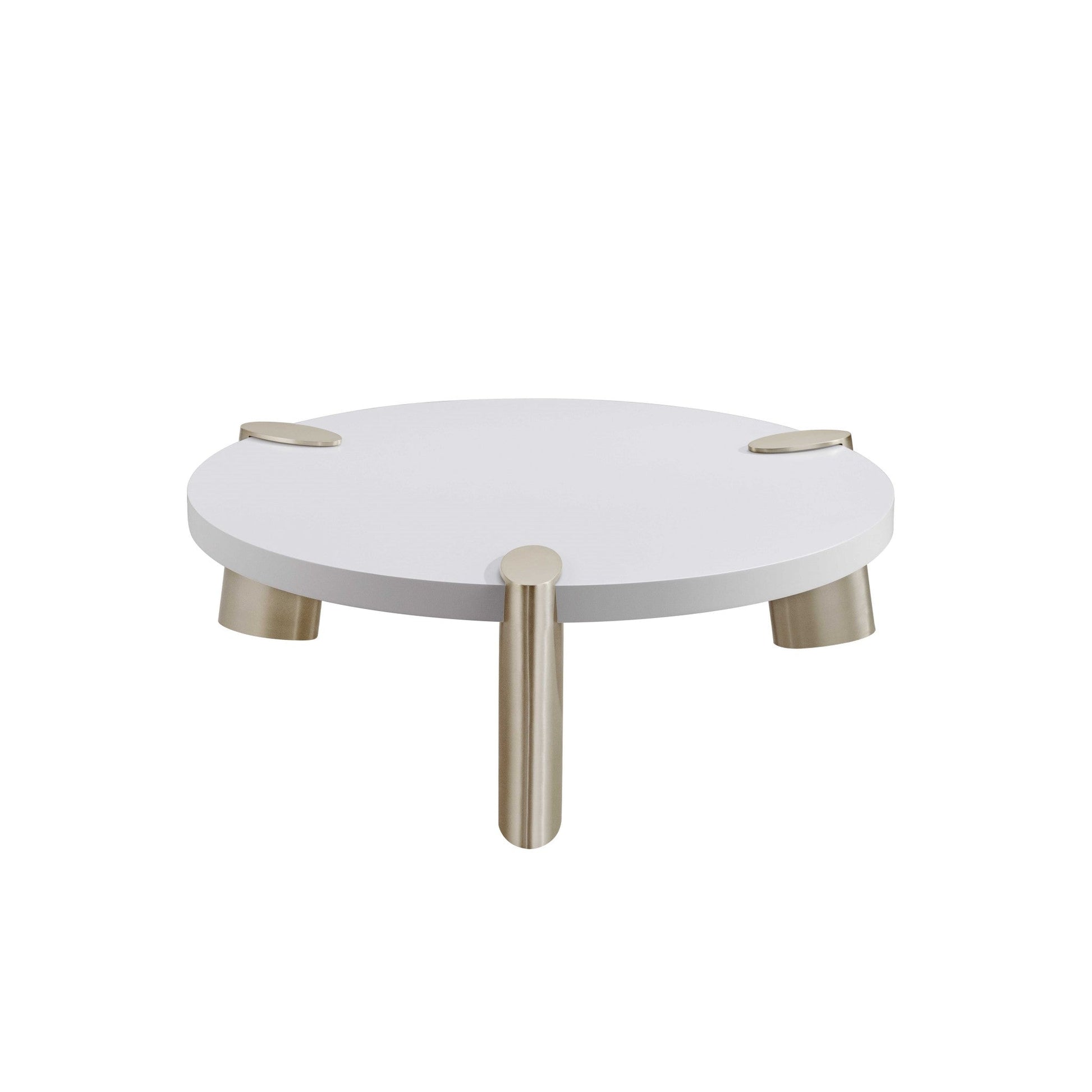 HomeRoots 40 x 40 x 13 Matte White Finish Coffee Table