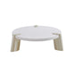 HomeRoots 40 x 40 x 13 Matte White Finish Coffee Table