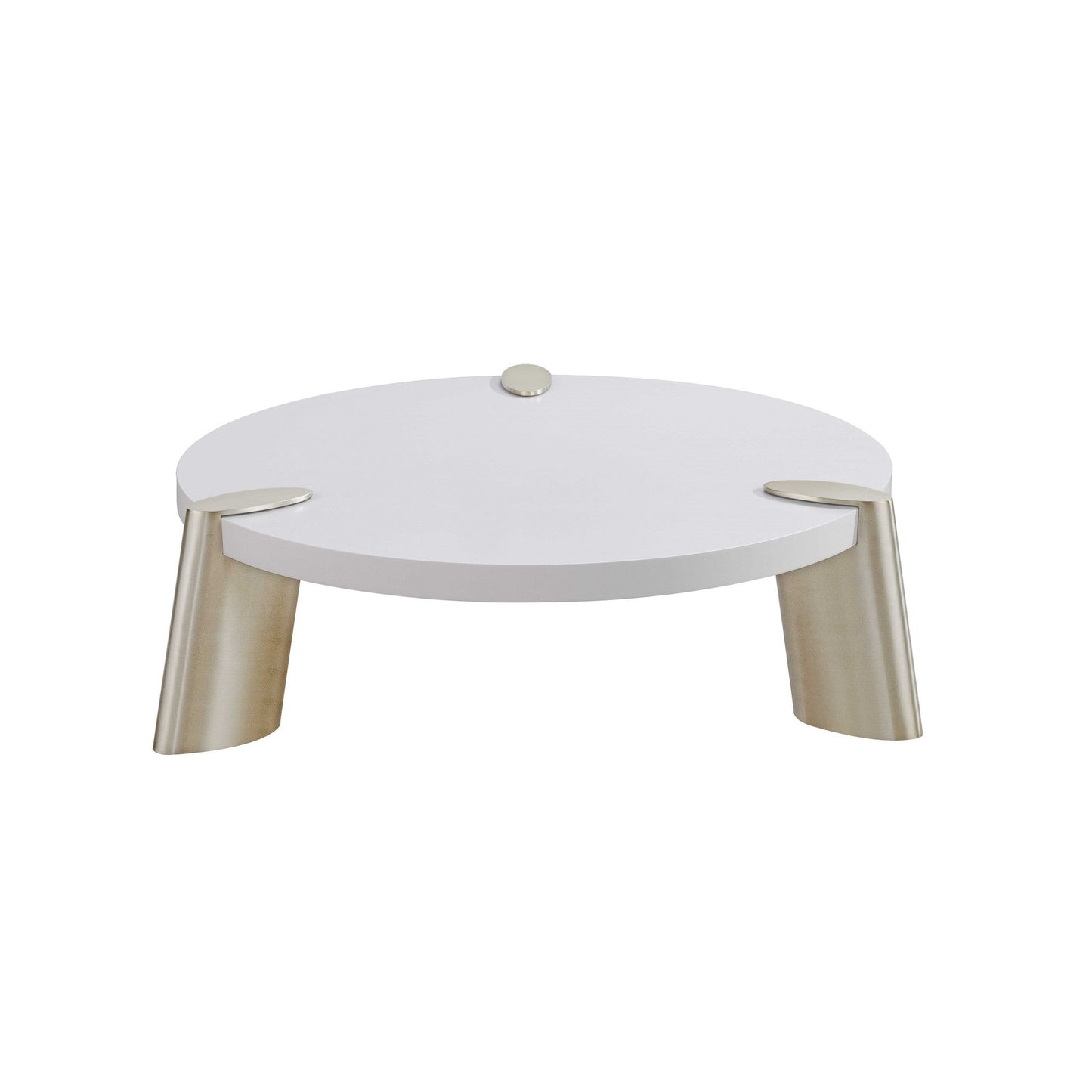 HomeRoots 40 x 40 x 13 Matte White Finish Coffee Table