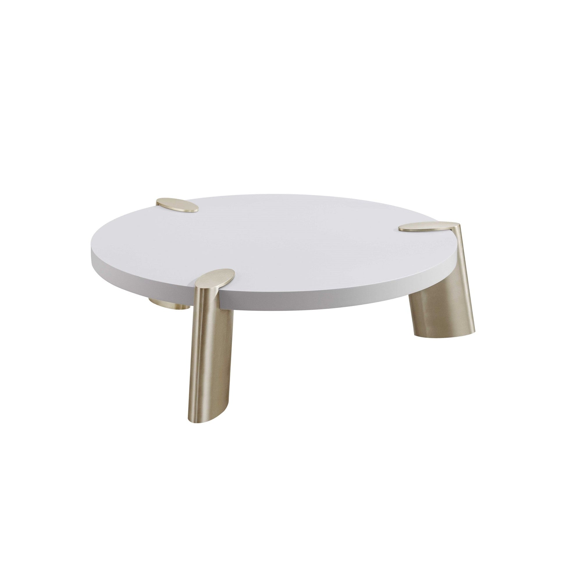 HomeRoots 40 x 40 x 13 Matte White Finish Coffee Table