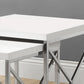 HomeRoots 40.5" Particle Board and Chrome Metal Two Pieces Nesting Table Set