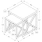 HomeRoots 40.5" Particle Board and Chrome Metal Two Pieces Nesting Table Set
