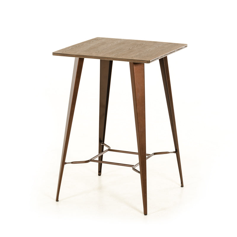 HomeRoots 41" Copper and Wood Bar Table