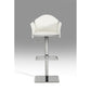 HomeRoots 41" Eco Leather And Steel Bar Stool In White