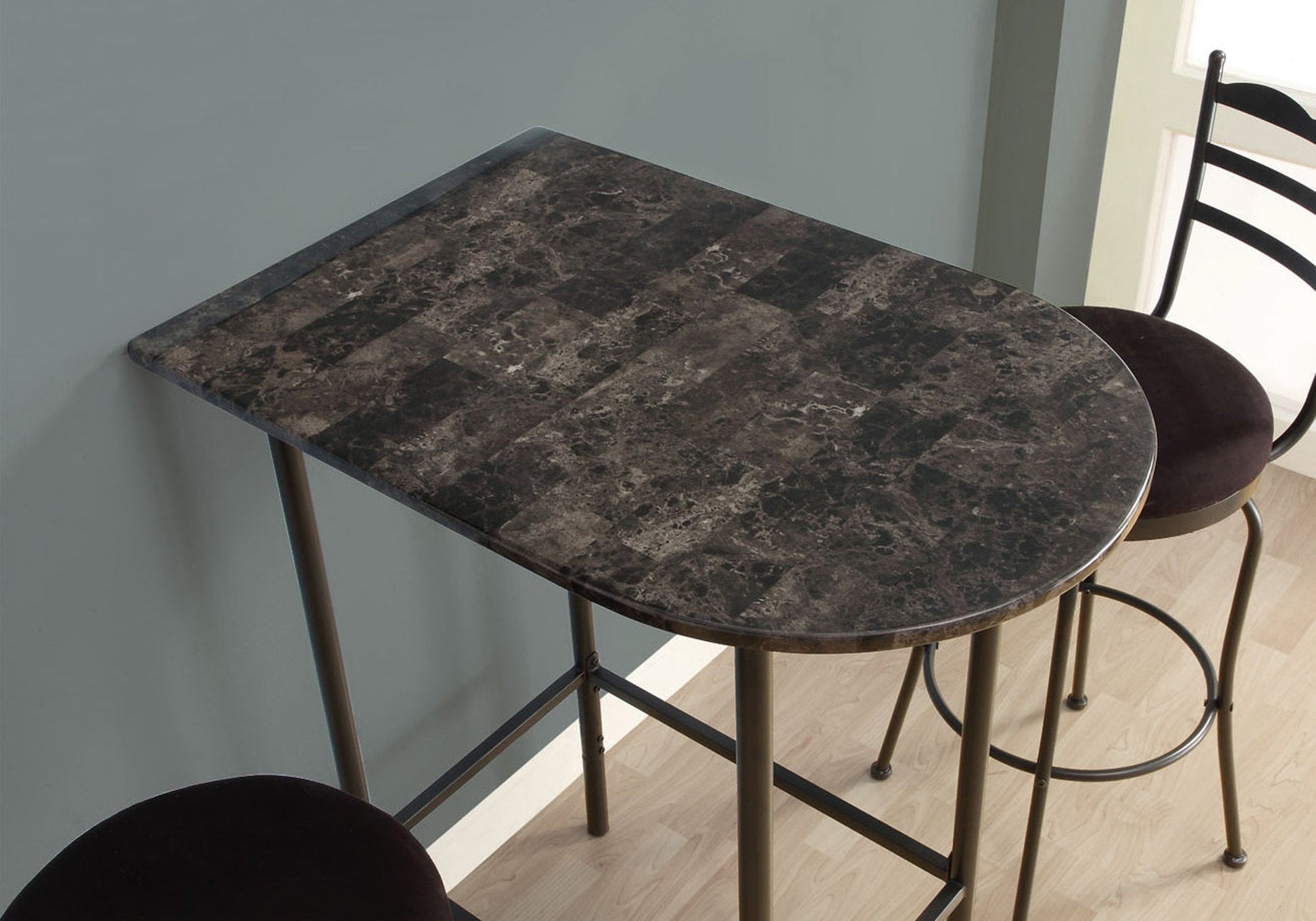 HomeRoots 41" End Table With Black and Gray Finish