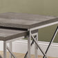 HomeRoots 41" Silver And Deep Taupe Nested Tables in Set of 2