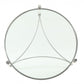 HomeRoots 41" x 41" x 17" Clear Acrylic Stainless Steel And Clear Glass Coffee Table