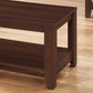 HomeRoots 42" Brown Coffee Table in Set Of 3
