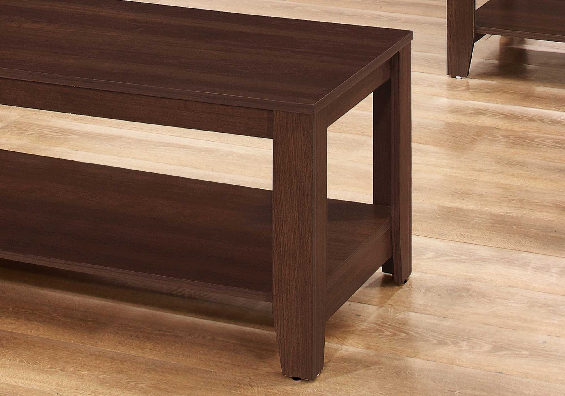 HomeRoots 42" Brown Coffee Table in Set Of 3