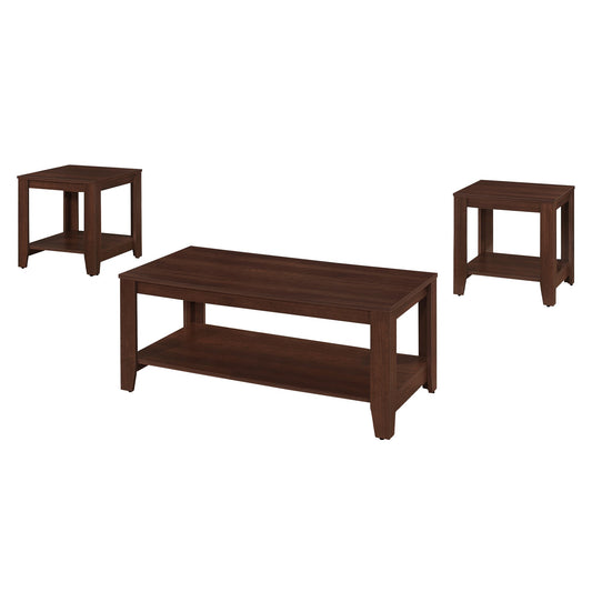 HomeRoots 42" Brown Coffee Table in Set Of 3