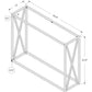 HomeRoots 42" Clear Glass Console Table With Gold Frame Finish