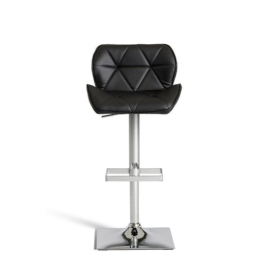 HomeRoots 42" Eco Leather And Steel Bar Stool In Black
