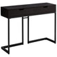 HomeRoots 42" Frame Console Table in Brown and Black Finish