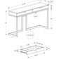 HomeRoots 42" Frame Console Table in Brown and Black Finish