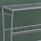HomeRoots 42" Glass Console Table With Storage in Clear and Silver Finish