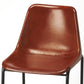 HomeRoots 42" Iron Bar Chair With Footrest in Brown and Black Finish