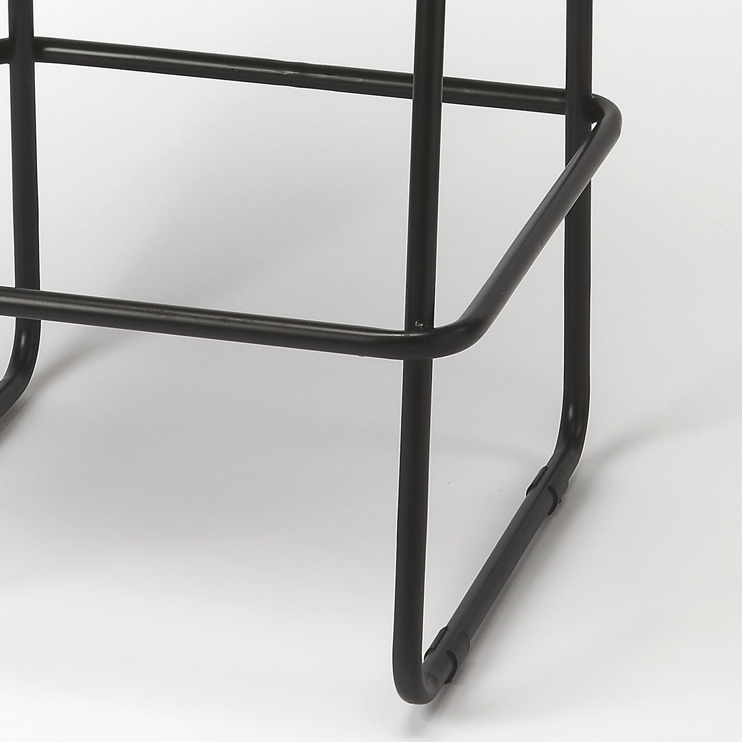 HomeRoots 42" Iron Bar Chair With Footrest in Brown and Black Finish