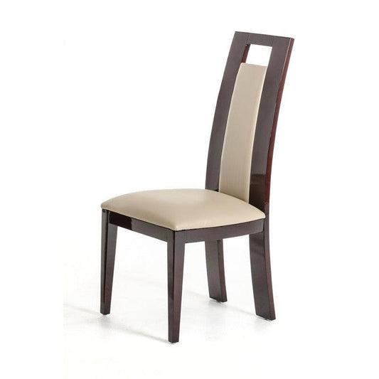 HomeRoots 42" Leatherette And Wood Dining Chair, Set of 2