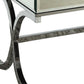 HomeRoots 42' x 21' x 19' Mirrored Top And Chrome Coffee Table