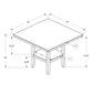 HomeRoots 42" x 42" x 36" Cappuccino Solid Wood And Veneer Counter Height Dining Table