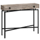 HomeRoots 43" Cross Leg Console Table With Taupe and Black Finish