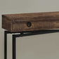 HomeRoots 43" Cross Leg Console Table in Brown and Black Finish