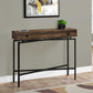HomeRoots 43" Cross Leg Console Table in Brown and Black Finish