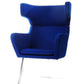 HomeRoots 43" Fabric Wool and Polyester Lounge Chair in Blue Finish