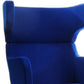 HomeRoots 43" Fabric Wool and Polyester Lounge Chair in Blue Finish